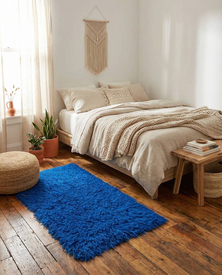 Detail image of 2' x 4' 2 Hand Knotted Moroccan Wool Runner Rug