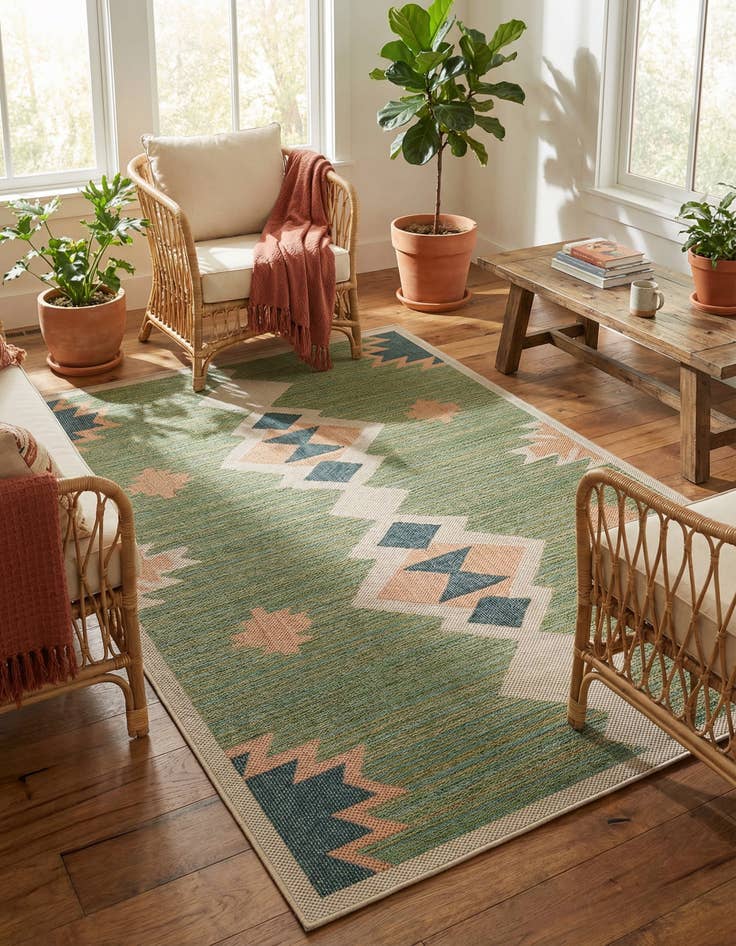 Detail image of 6' x 9'  Washable Baja Indoor / Outdoor Rug