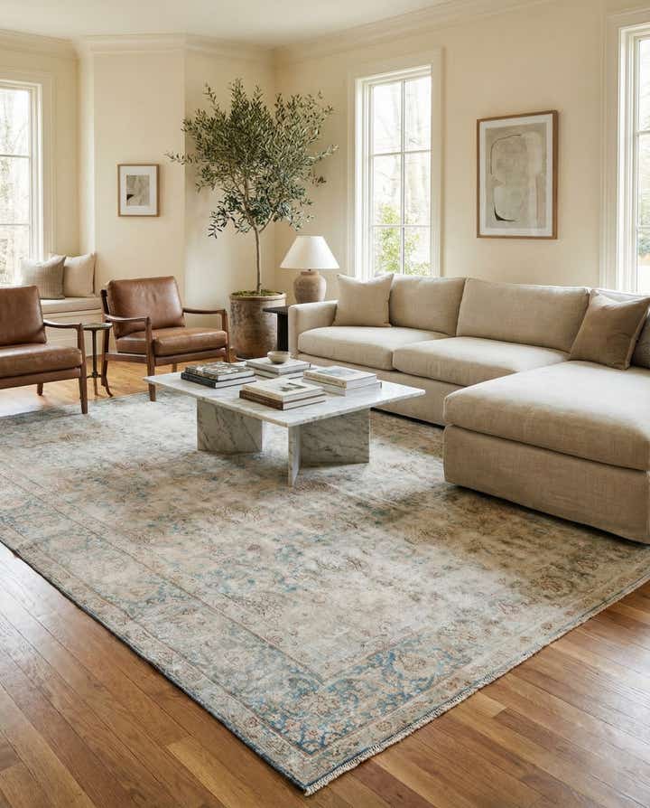 9' 7 x 12' 9 Hand Knotted Ultra Vintage Persian Wool Rug