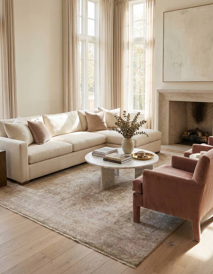 Detail image of 9' 6 x 13'  Hand Knotted Ultra Vintage Persian Wool Rug