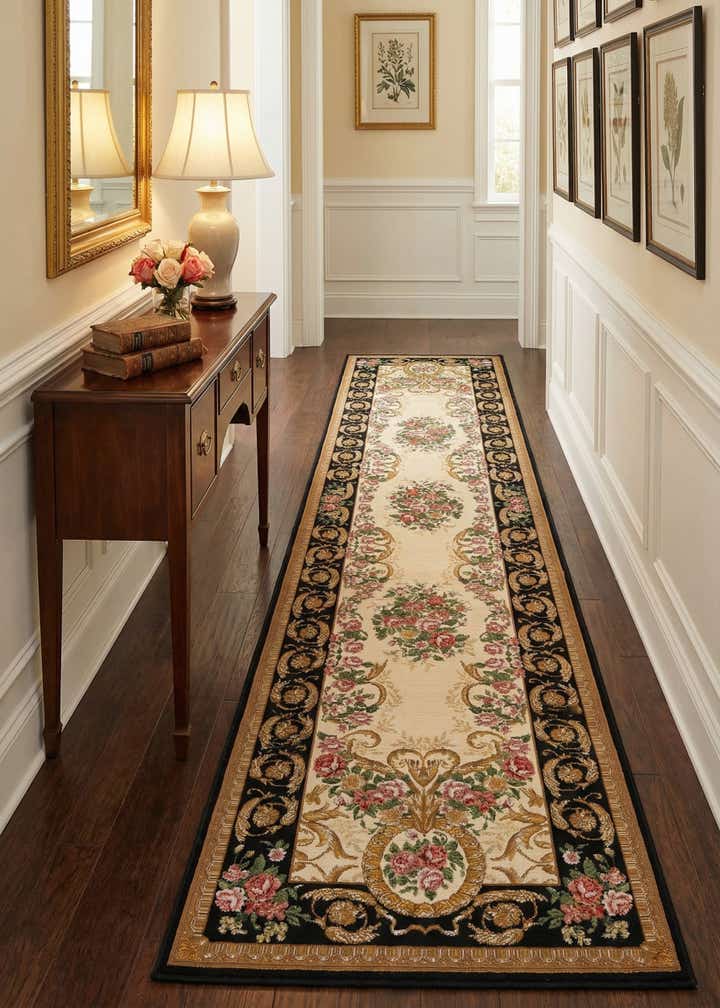 2' 7 x 12' Easy-Clean Traditional Indoor / Outdoor Runner Rug