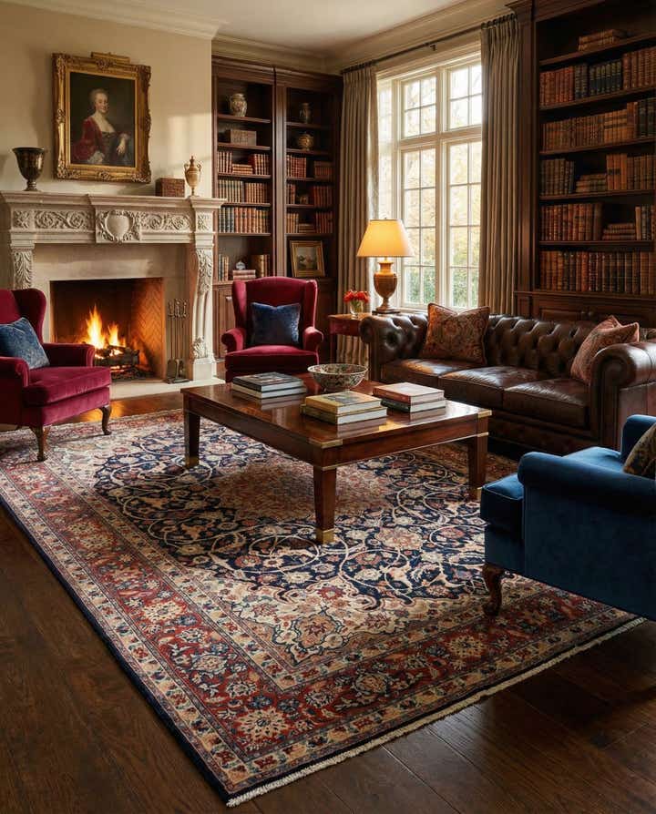 8' 5 x 11' 9 Hand Knotted Najafabad Persian Wool Rug
