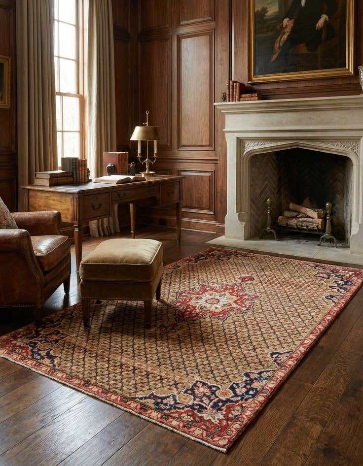 Detail image of  4' 1 x 7' 10 Hamedan Rug