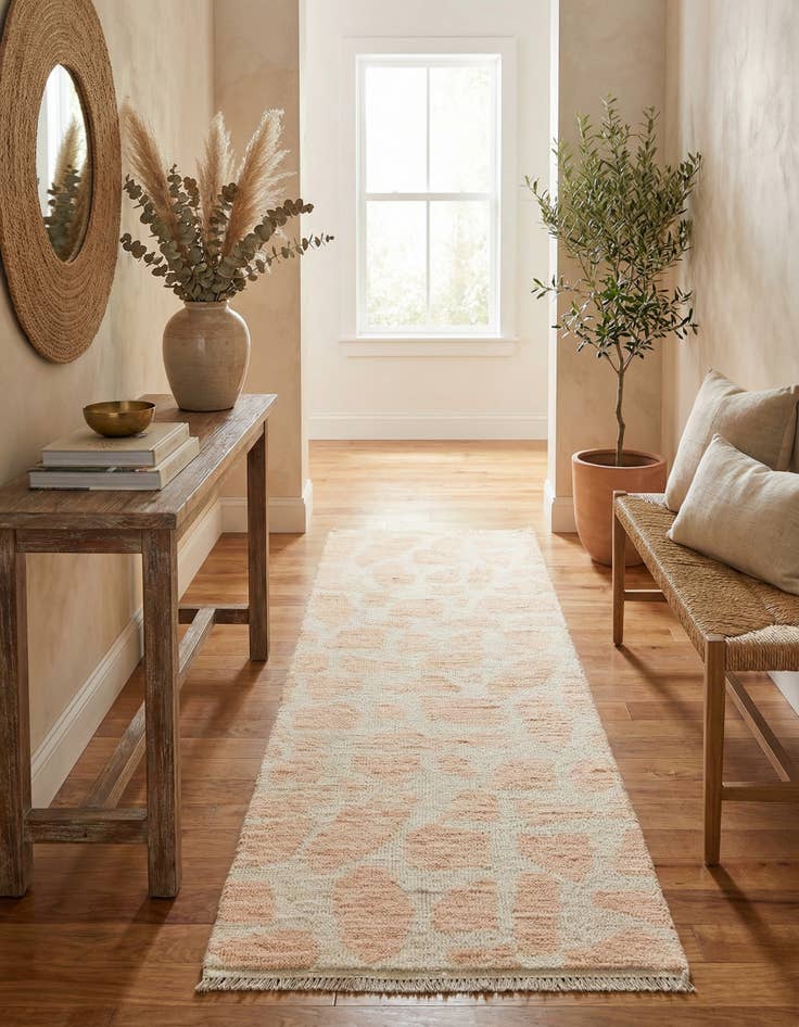 Detail image of 2' 10 x 8' 4  Hand Knotted Moroccan Wool Runner Rug