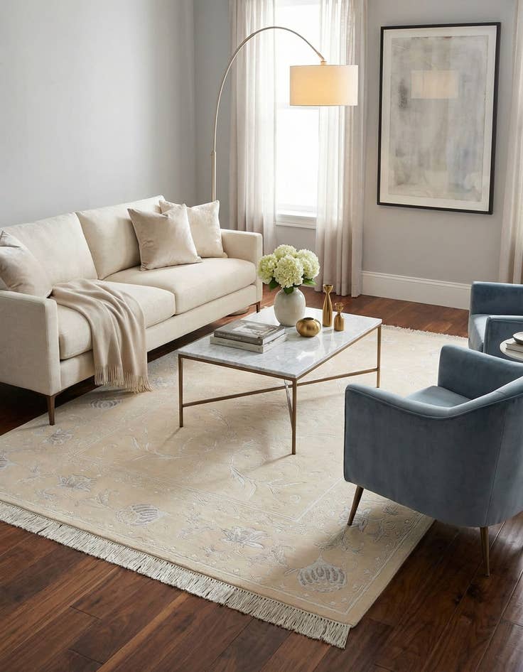 Detail image of 5' 10 x 7' 10  Hand Knotted Darya Wool Rug