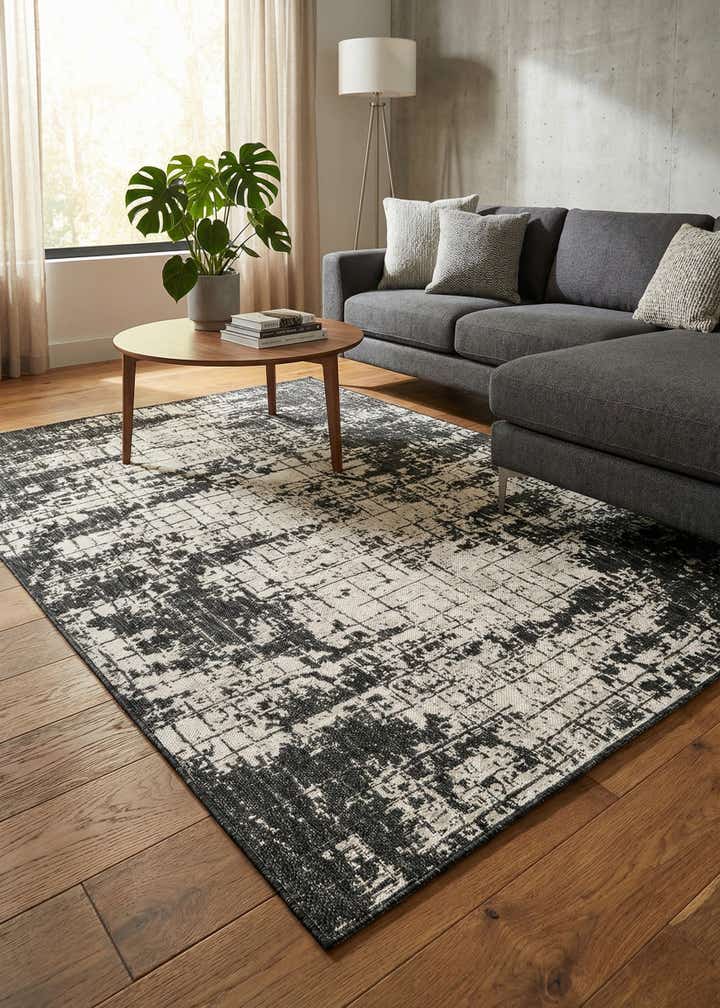 5' 3 x 8' Easy-Clean Modern Indoor / Outdoor Rug