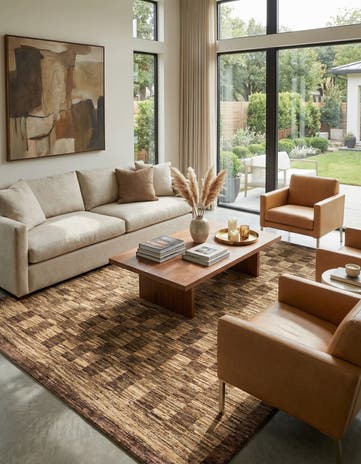 6' 8 x 9' 6 Hand Knotted Modern Ziegler Rug