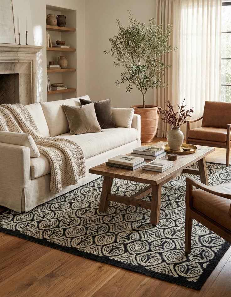 Detail image of 8' 6 x 10' 2  Hand Knotted Moroccan Wool Rug