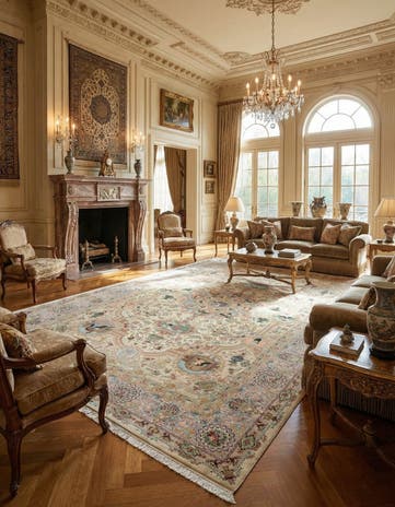 13' x 20' 7 Hand Knotted Tabriz Persian Rug