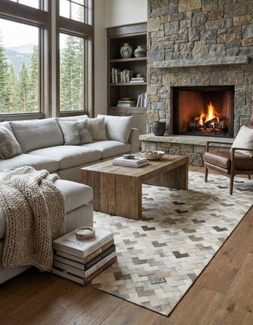 5' 3 x 7' 11 Cowhide - Patchwork Rug