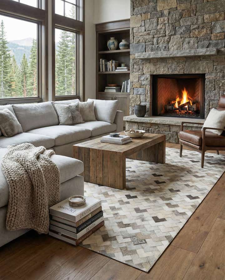 5' 3 x 7' 11 Cowhide - Patchwork Rug