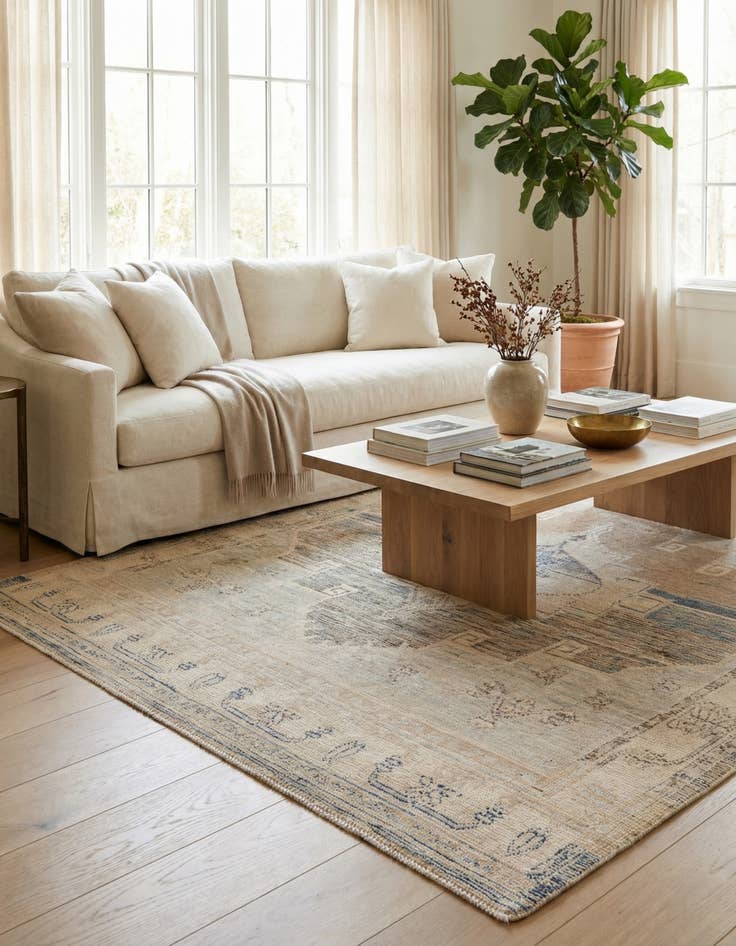 Detail image of 7' 9 x 10' 2  Hand Knotted Moroccan Wool Rug