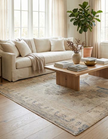 7' 9 x 10' 2 Hand Knotted Moroccan Wool Rug