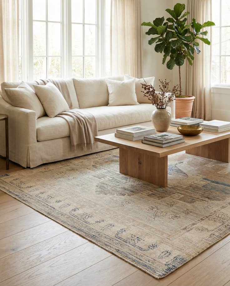 Detail image of 7' 9 x 10' 2 Hand Knotted Moroccan Wool Rug