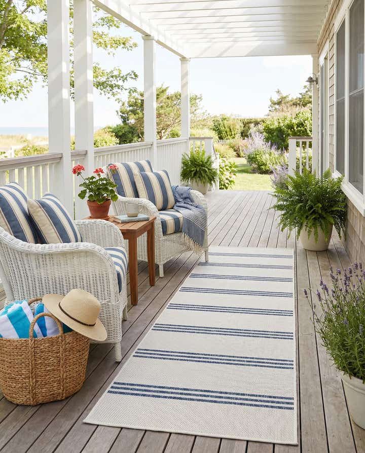 2' x 8' Easy-Clean Jill Zarin Anguilla Indoor / Outdoor Runner Rug