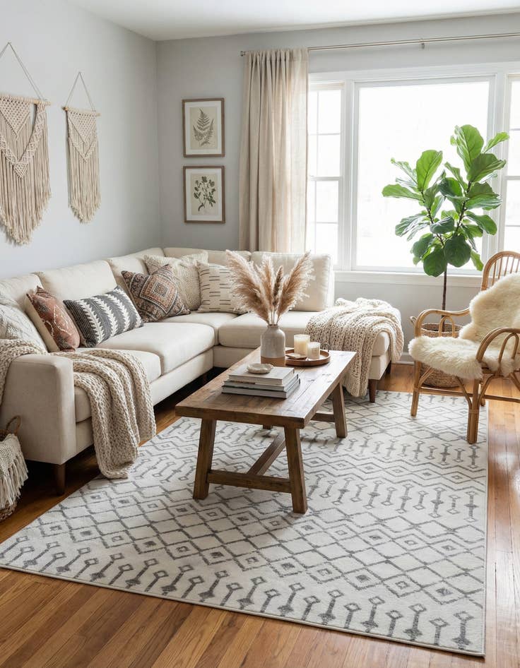 Detail image of 6' x 9' Kasbah Trellis Rug