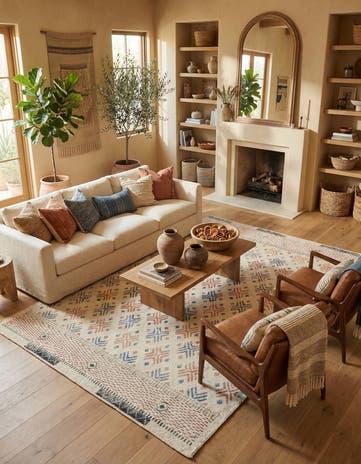 7' 8 x 10' 4 Hand Knotted Moroccan Wool Rug