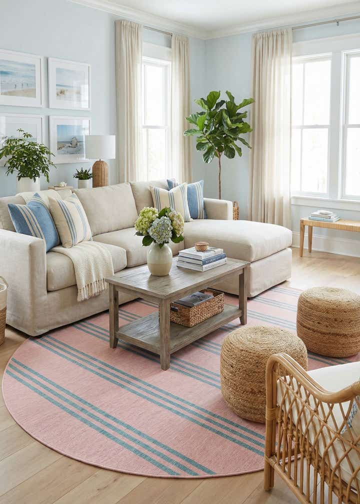 7' 10 x 10' Easy-Clean Jill Zarin Anguilla Indoor / Outdoor Oval Rug