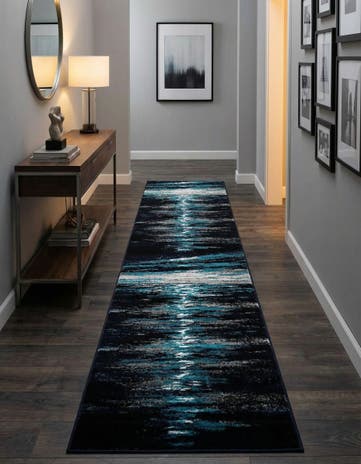 Navy Blue Sydney Runner Rug