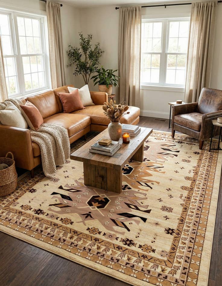 Detail image of  10' x 13' Heris Rug