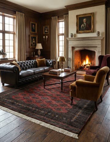 7' 4 x 9' 10 Hand Knotted Bokhara Oriental Wool Rug