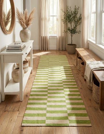 2' 7 x 9' 10 Hand Woven Kilim Modern Wool Runner Rug