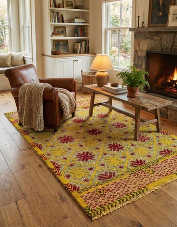 4' 10 x 7' Hand Knotted Darya Wool Rug