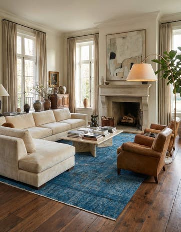 6' 8 x 9' 6 Hand Knotted Ultra Vintage Persian Wool Rug