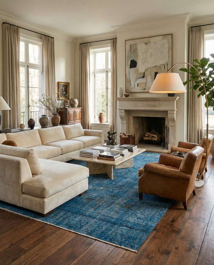 6' 8 x 9' 6 Hand Knotted Ultra Vintage Persian Wool Rug