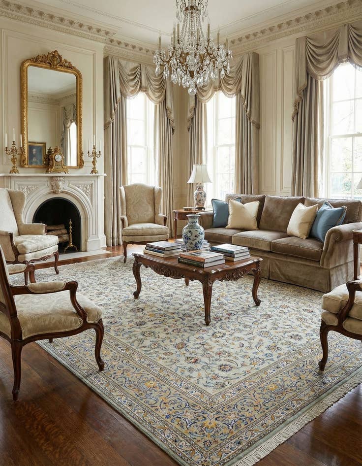 Detail image of 10' 1 x 13' 7 Kashan Rug