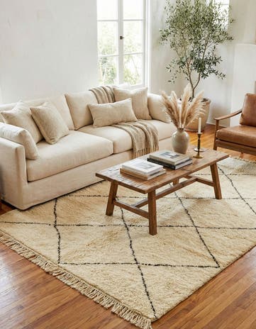 6' 6 x 9' 4 Hand Knotted Moroccan Wool Rug