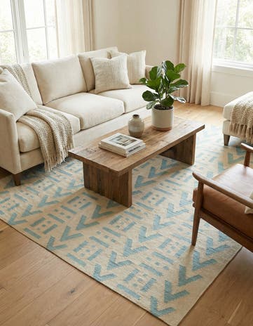 5' x 6' 1 Hand Woven Kilim Modern Wool Rug