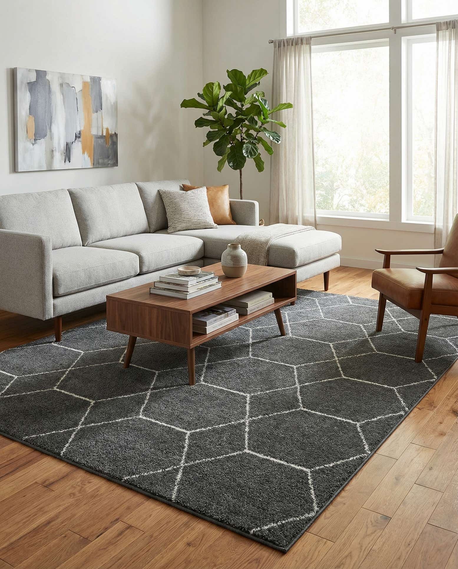 9' x 12' Lattice Frieze Rug