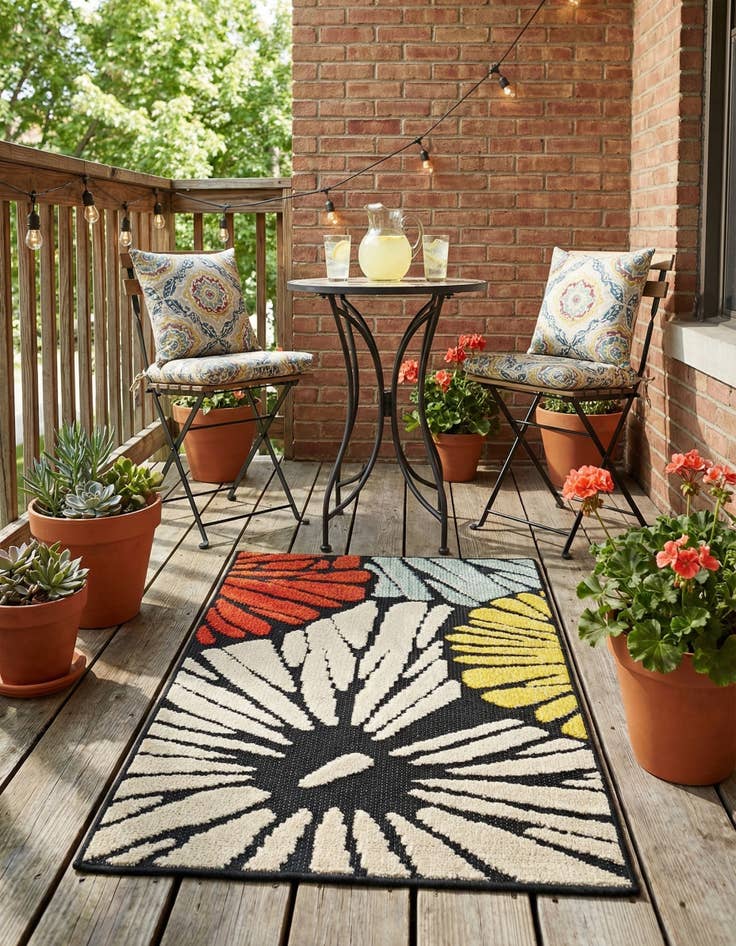 Detail image of 2' x 3'  Washable Casablanca Indoor / Outdoor Rug