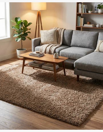 6' x 9' Solid Shag Rug