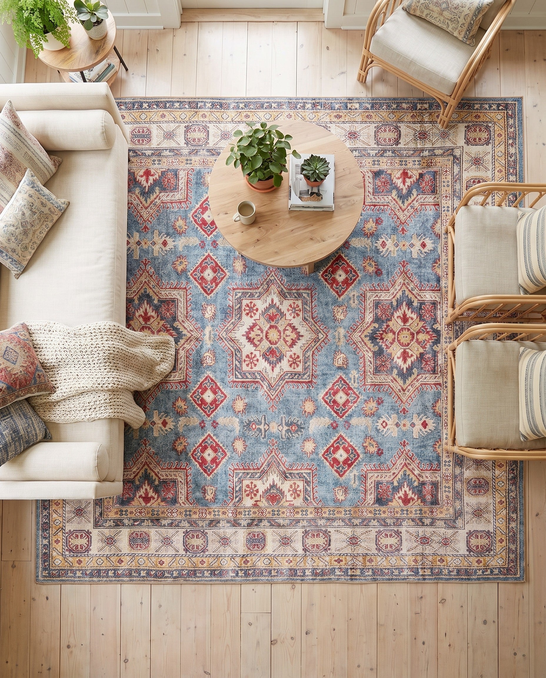 7' 10 x 7' 10 Washable Timeless Square Rug