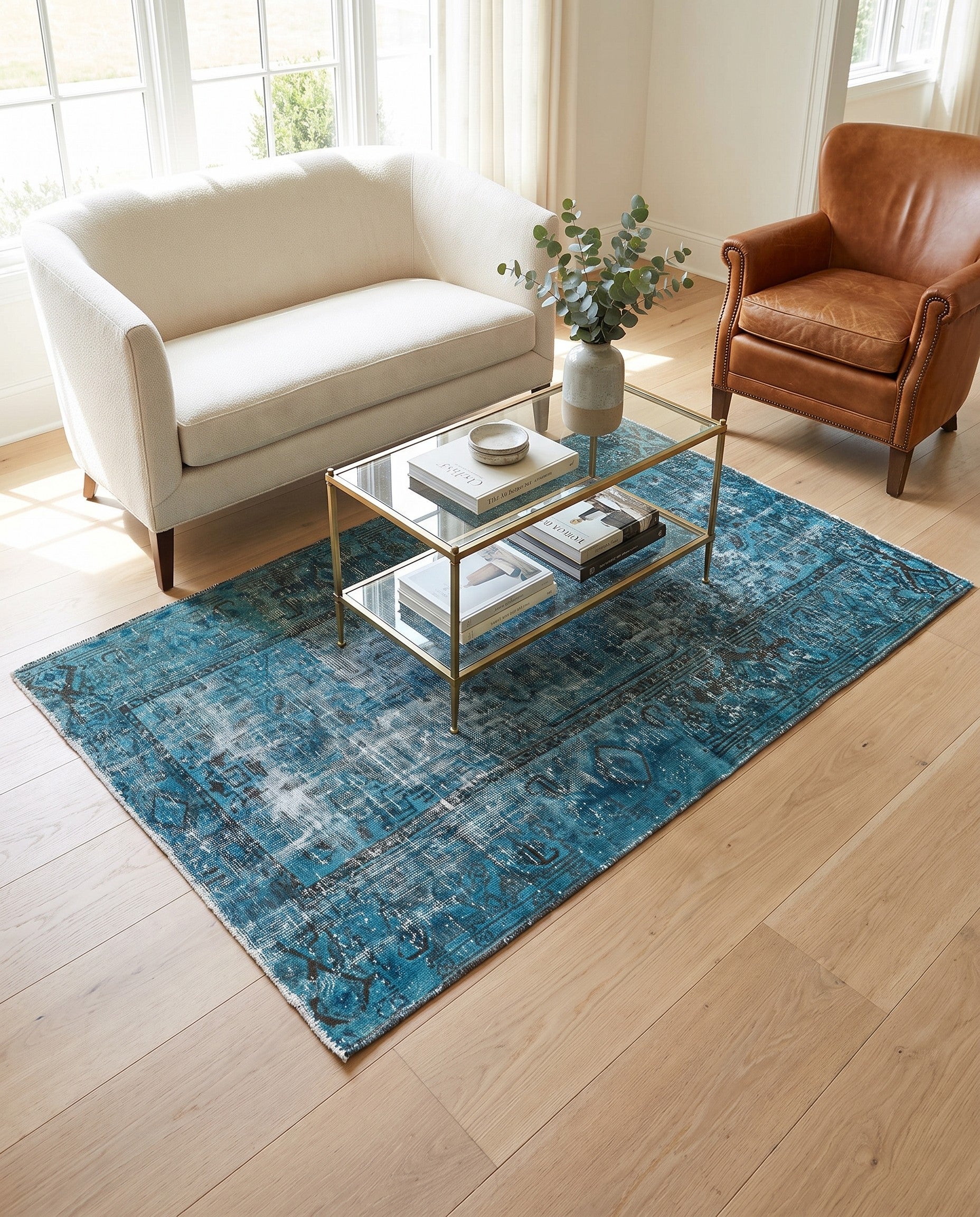 4' 2 x 6' Hand Knotted Ultra Vintage Persian Wool Rug