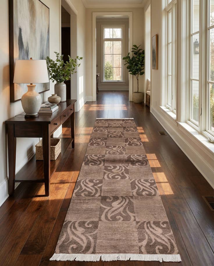 Detail image of 2' 7 x 10' 3 Hand Knotted Darya Wool Runner Rug