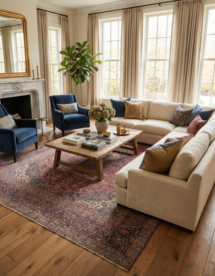 Detail image of 9' 9 x 13' 9  Hand Knotted Ultra Vintage Persian Wool Rug