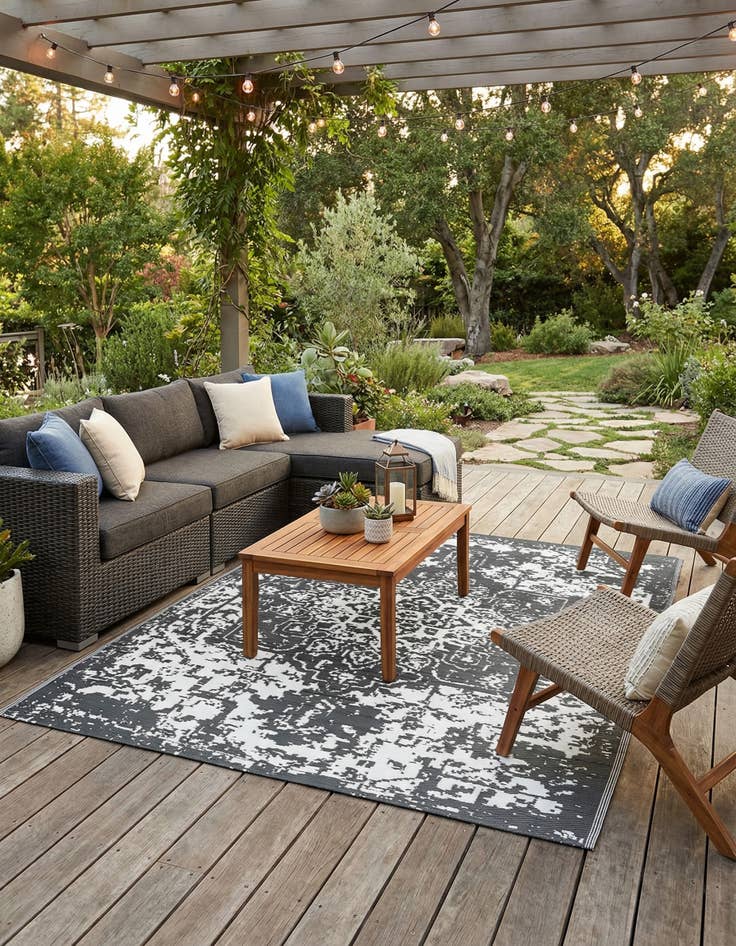 Detail image of  7' 10 x 10'  Washable Vista Breeze Indoor / Outdoor Rug