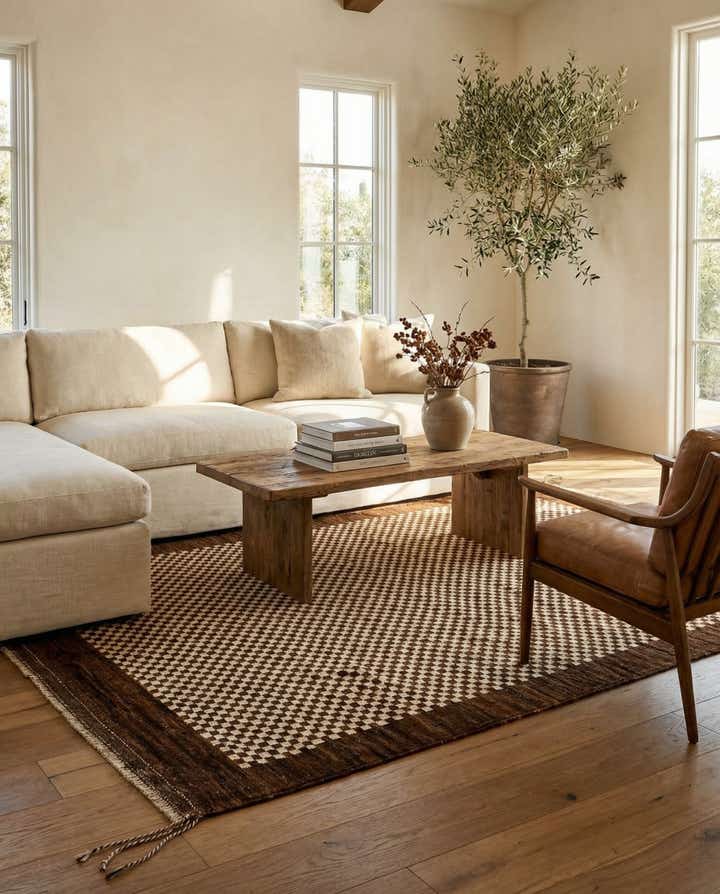 4' 10 x 6' 8 Hand Knotted Moroccan Wool Rug