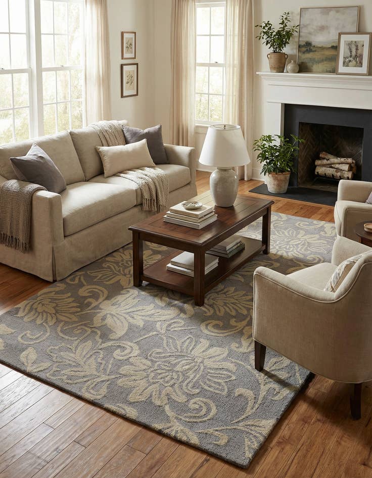 Detail image of  5' 1 x 8' Agra Rug