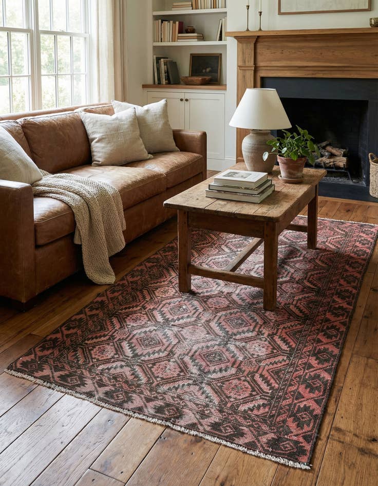 Detail image of 3' 3 x 6' 1  Hand Knotted Ultra Vintage Persian Wool Rug