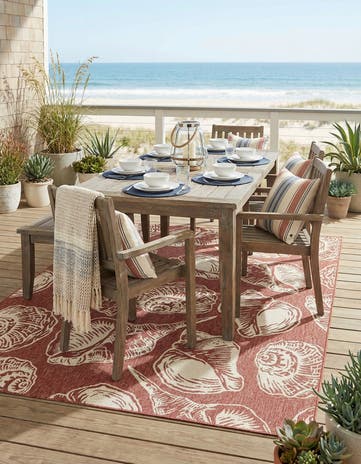 7' 10 x 10' Easy-Clean Coastal Indoor / Outdoor Rug