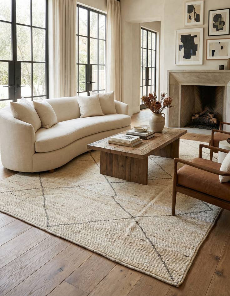 Detail image of 7' 10 x 9' 9  Hand Knotted Moroccan Wool Rug