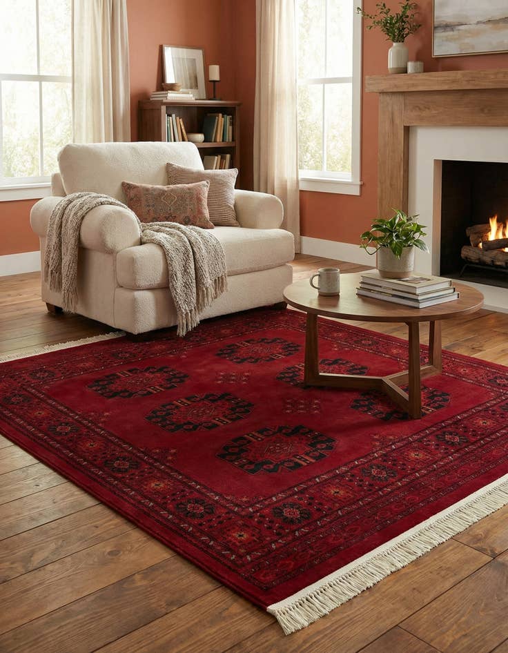 Detail image of 6' 1 x 6' 1 Bokhara Square Rug