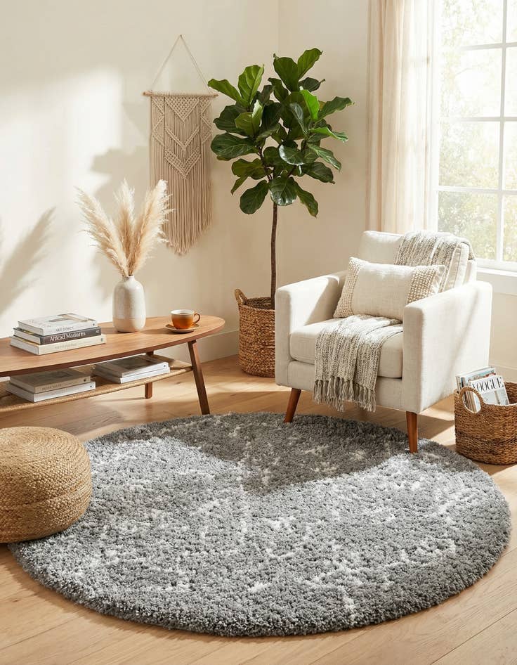 Detail image of 8' x 8' Marrakesh Shag Round Rug