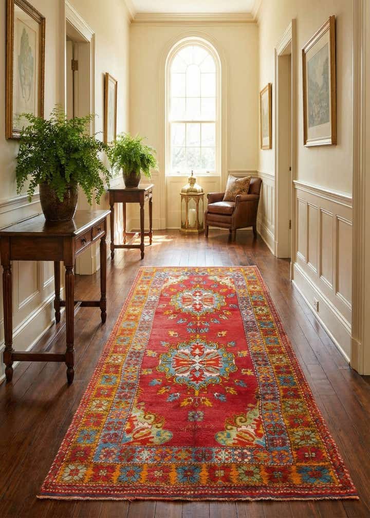 5' 5 x 12' 10 Hand Knotted Anatolian Wool Runner Rug