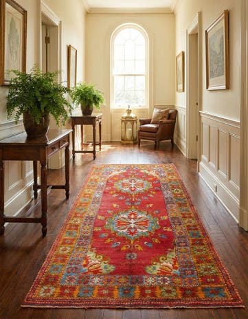 5' 5 x 12' 10 Hand Knotted Anatolian Wool Runner Rug