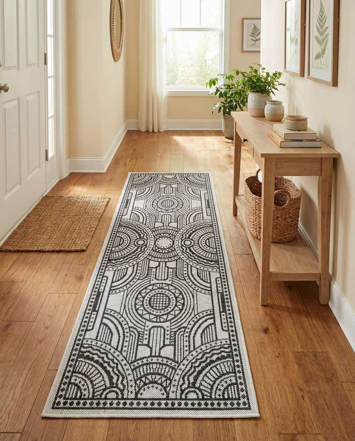 2' x 5' 3 Easy-Clean Traditional Indoor / Outdoor Runner Rug